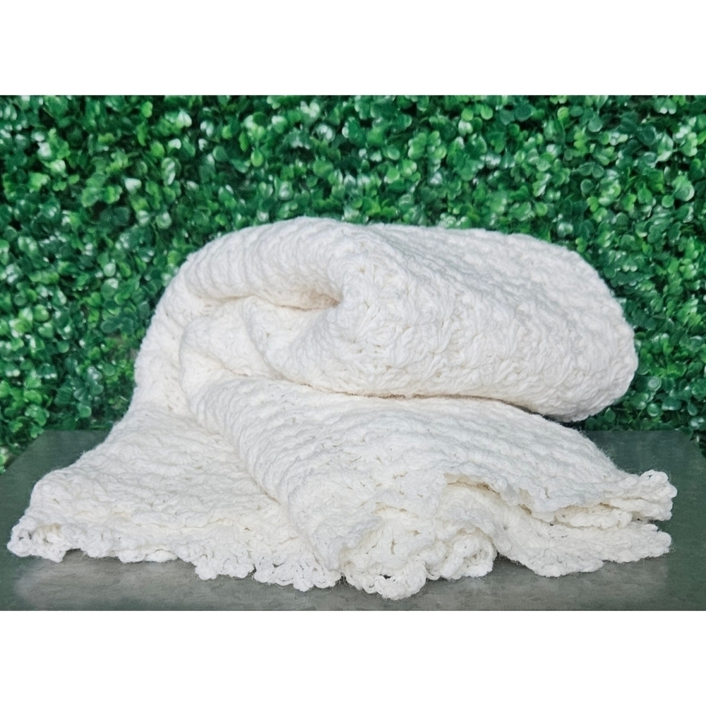 Handmade Vintage Knit Baby Blanket